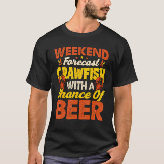 Camiseta Previsão de fim de semana Lagostim Lagostins Cozin