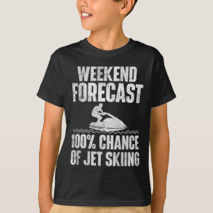 Camiseta Previsão de Fim de Semana para Jet Ski - Férias de