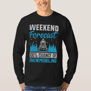 Camiseta Previsão de fim de semana para motociclismo na nev