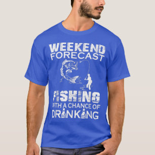 Camiseta Previsão de Fim de Semana Pesca com Possibilidade 