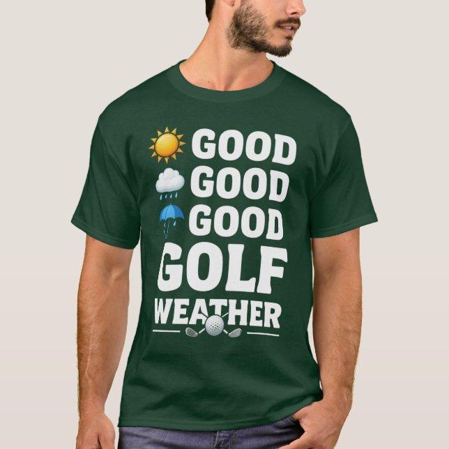 Camiseta Previsão de Golfe para golfista (Frente)