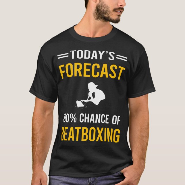 Camiseta Previsão de Hoje Batida Caixa Beatboxing Beatbox (Frente)