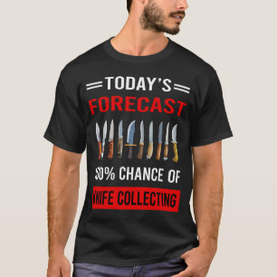 Camiseta Previsão de Hoje Coleção de Facas Facas