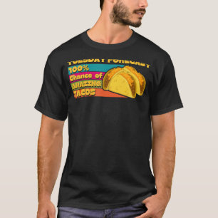 Camiseta Previsão de hoje de 100 chances de uma ideia incrí