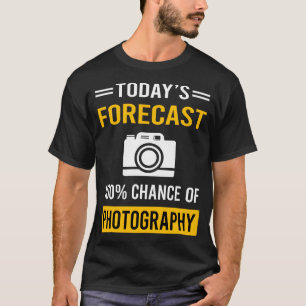 Camiseta Previsão de Hoje Fotografia Fotógrafo Câmera