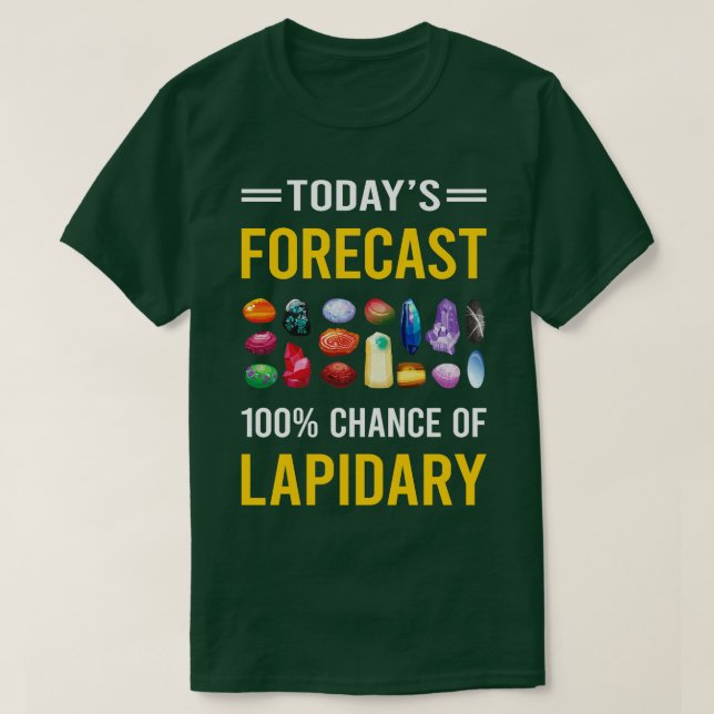 Camiseta Previsão de Hoje Lapidarista Lapidário (Frente do Design)