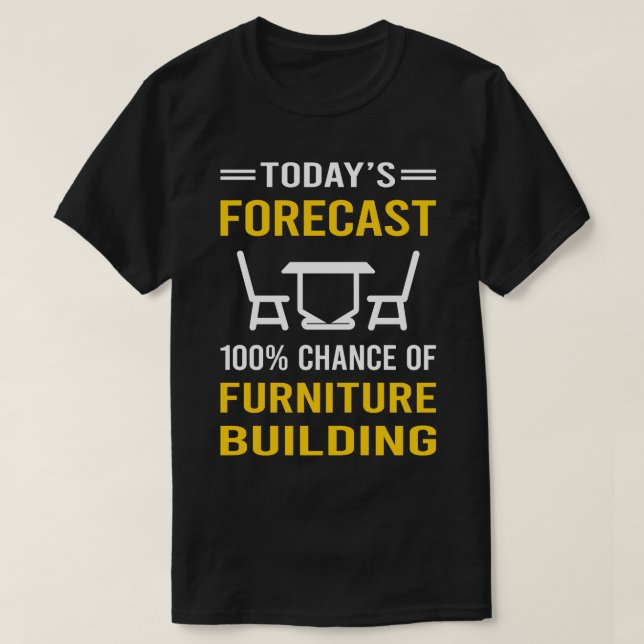 Camiseta Previsão de Hoje Penhor do edifício Mobiliário (Frente do Design)