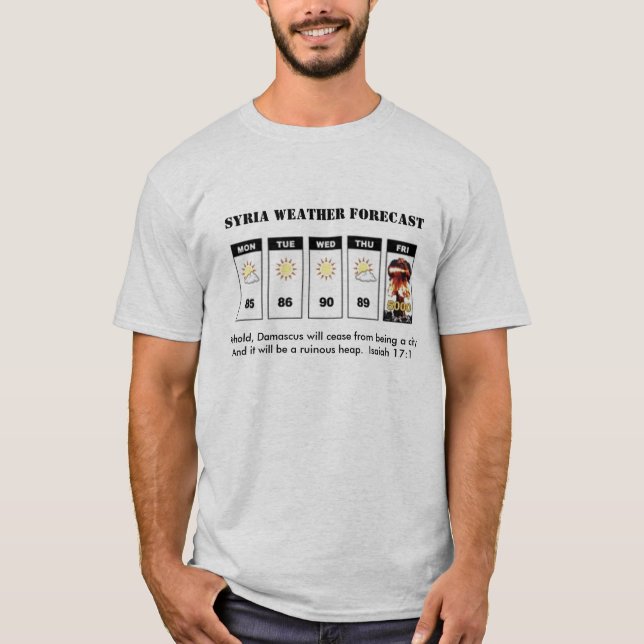 CAMISETA PREVISÃO DE TEMPO DE SYRIA (Frente)