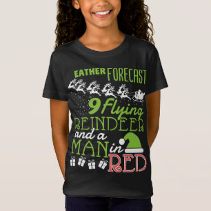 Camiseta Previsão de Tempo Reindeer de Natal - Xmas Meteoro