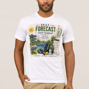 Camiseta Previsão diária de vida de Pickleball
