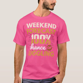 Camiseta Previsão do Fim de Semana 100 Chance de Malabarism