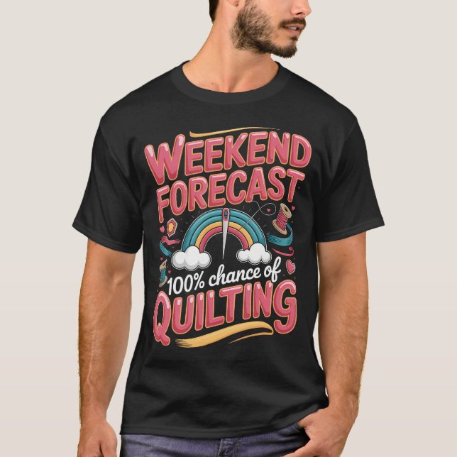 Camiseta Previsão do Fim de Semana 100% de Chance De (Frente)