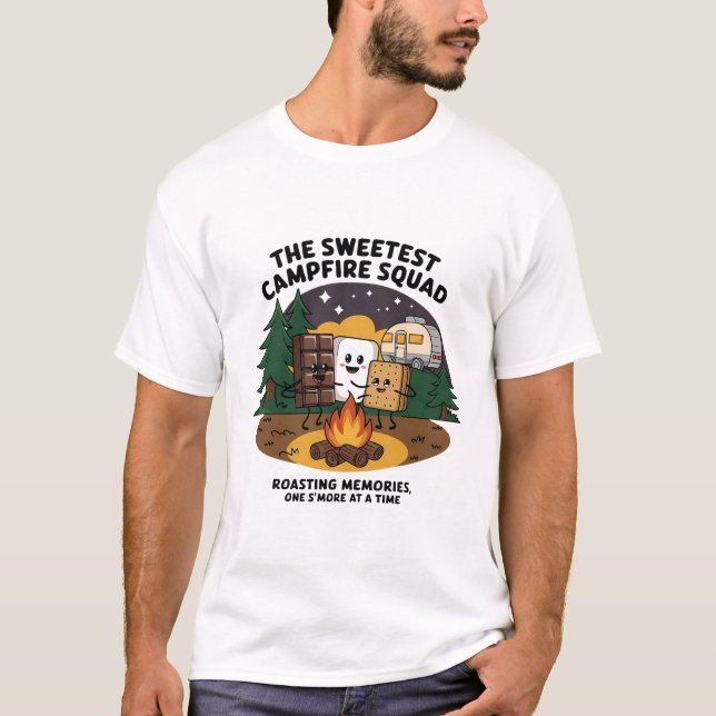 Camiseta Previsão do Fim de Semana: Camping & Bebendo (Frente)
