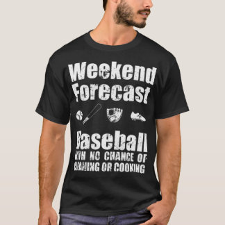 Camiseta Previsão do Fim de Semana do Baseball Sem Chance d