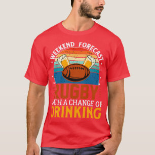 Camiseta previsão do fim de semana Rugby com mudança de beb