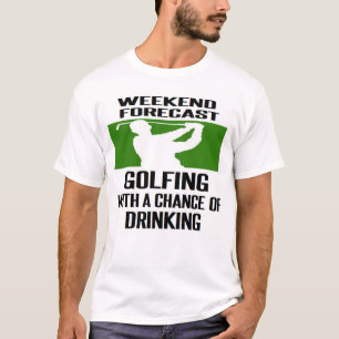 Camiseta PREVISÃO DO #golfe #golfe #golfe SEMANA
