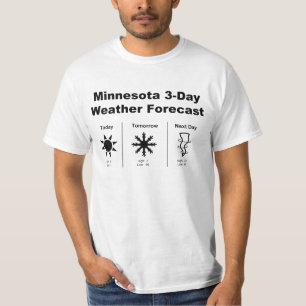 Camiseta Previsão do Tempo de Minnesota