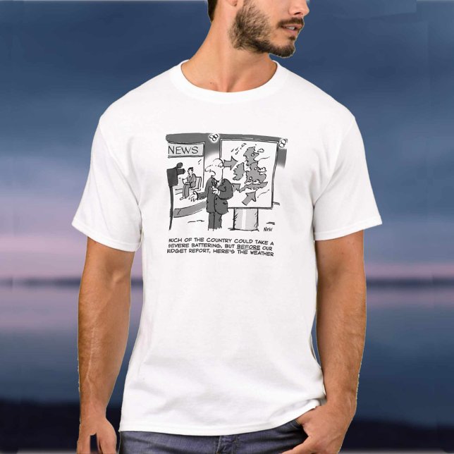 Camiseta Previsão do Tempo no Dia do Orçamento (Criador carregado)