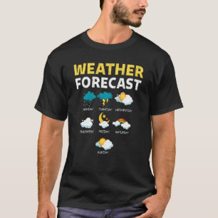 Camiseta Previsão do Tempo para o Relatório Meteorológico d