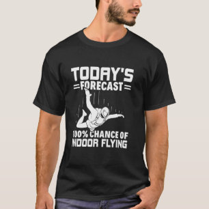 Camiseta Previsão Engraçada para Hoje 100% de Chance de Voa