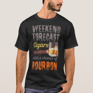 Camiseta Previsão Semanal De Charutos E Uísque Bourbon