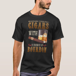 Camiseta Previsão Semanal De Charutos E Uísque Bourbon