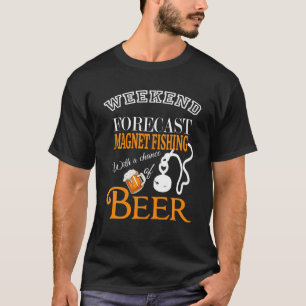 Camiseta Previsão Semanal Engraçada Imã Pesca Da Bebida