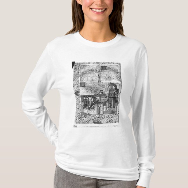 Camiseta Priam que olha a reconstrução de Troy (Frente)