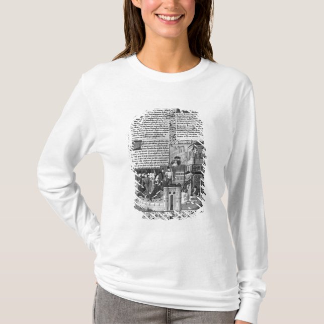 Camiseta Priam que olha a reconstrução de Troy (Frente)