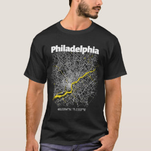 Camiseta Prid do Mapa de Hometown na Pensilvânia, na Filadé