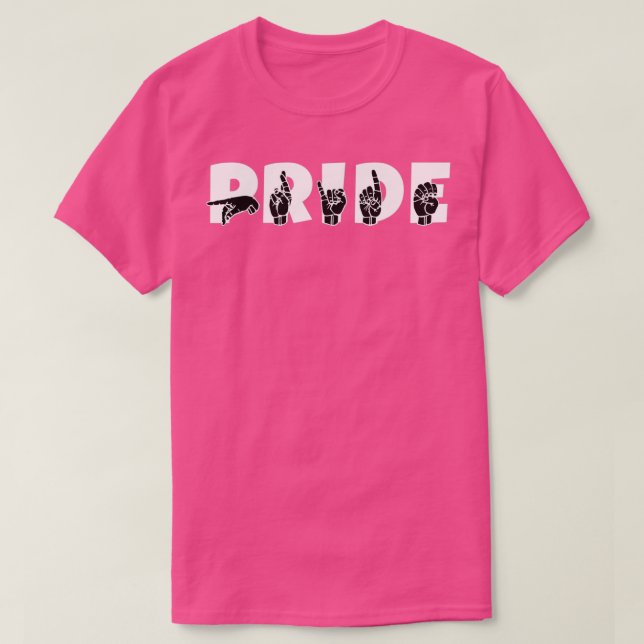 Camiseta PRIDE ASL Sign Language Design 2 (Frente do Design)