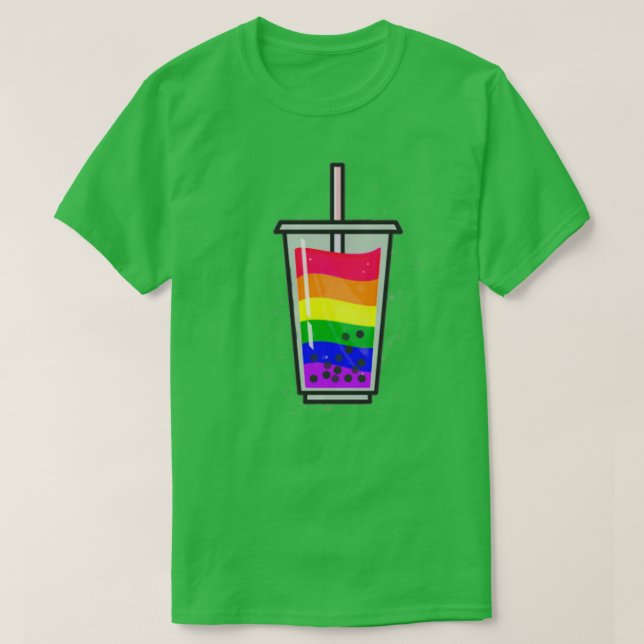 Camiseta Pride Bubble Tea (Frente do Design)