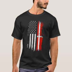 Camiseta Pride Denmark USA American Flag