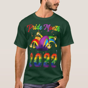 Camiseta Pride Month 2022 Lgbtq Jester Hat Rainbow Flag Gay
