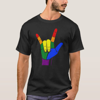 Camiseta Pride Month Hand Lgbt Rainbow Flag Proud