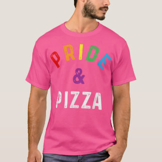 Camiseta Pride & Pizza Lgbt Lgbtq Orgulho gay Rainbow Flag 