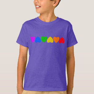 Camiseta Pride Rainbow Heart Line