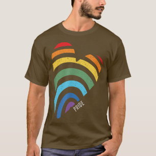 Camiseta Pride rainbow heart vintage gay pride lesbian prid