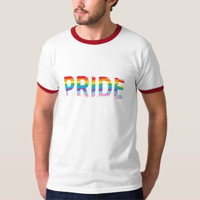 Camiseta PRIDE Rainbow LGBTQIA Flag, Legal Ringer T-Shirt (Frente)