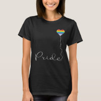 PRIDE Rainbow LGBTQIA Heart Balloon T Shirt