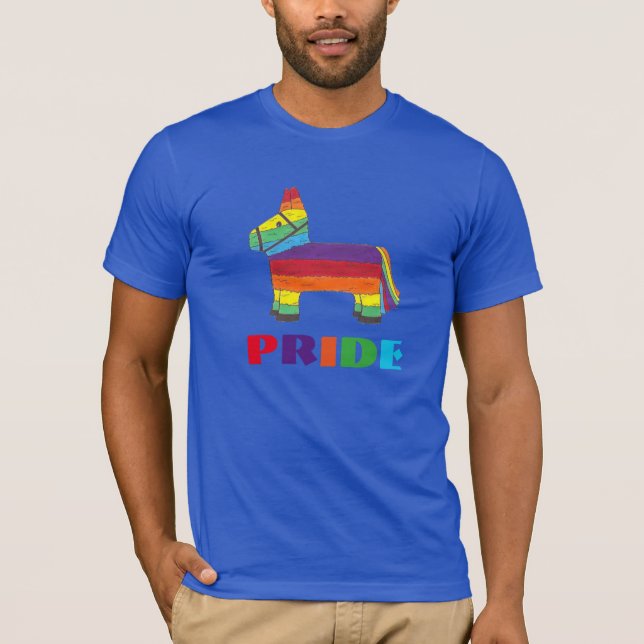 Camiseta PRIDE Rainbow Piñata Fiesta Celebration Party (Frente)