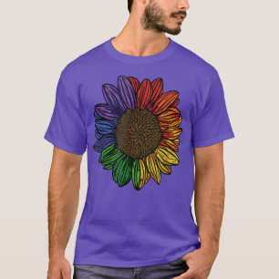 Camiseta Pride Sunflower Gay Lesbian LGBT Rainbow 
