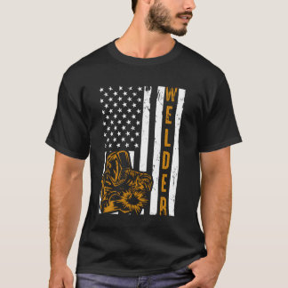 Camiseta Pride Usa Flag Dad Father Welding
