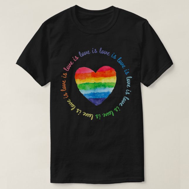 Camiseta PrideLove is Love is Love (Frente do Design)
