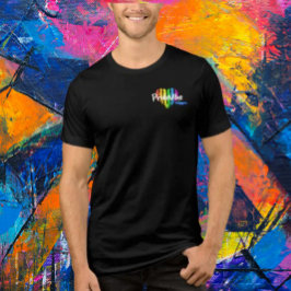 Camiseta PrideVibe Logo: Frente Sutil, Verso Ousad