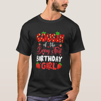 Camiseta Prima da Berry Primeiro Aniversário da Menina Mora