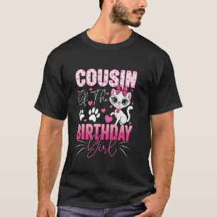 Camiseta Prima Da Gata De Aniversário Gatinha Família Igual