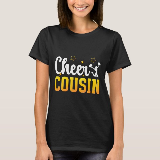 Camiseta Prima de Cheerleader Parente de Cheerleader  (Frente)