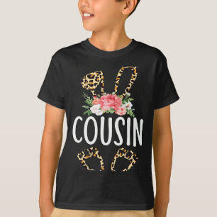 Camiseta Prima Floral Leopardo Coelho Feliz Páscoa Mães