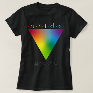 Camiseta Prima Gay LGBTQ Filer Trendy Rainbow Triangle Name